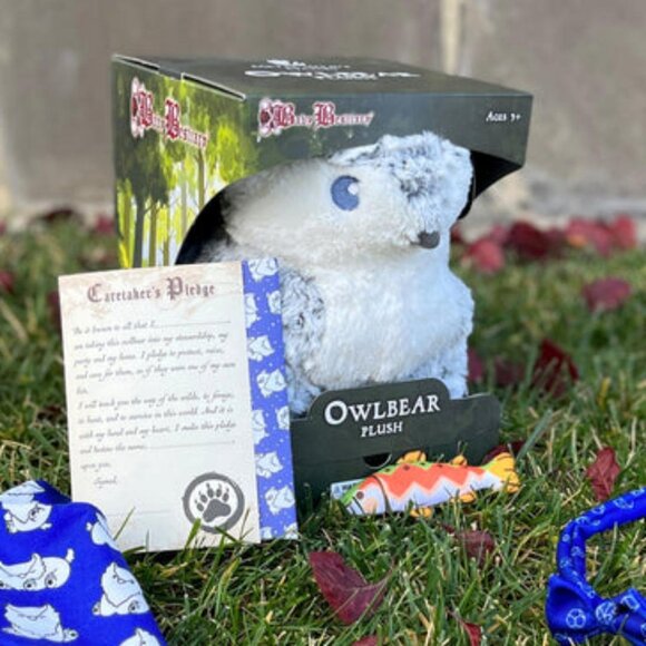 Other - Owlbear Plush - Luxury Owl Bear Stuffed Animal - Boxed & Accessories - Snowy